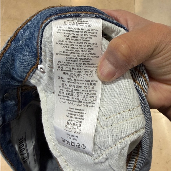 Re/Done Mid Rise Wide Leg West Coast Fade - Picture 6 of 6